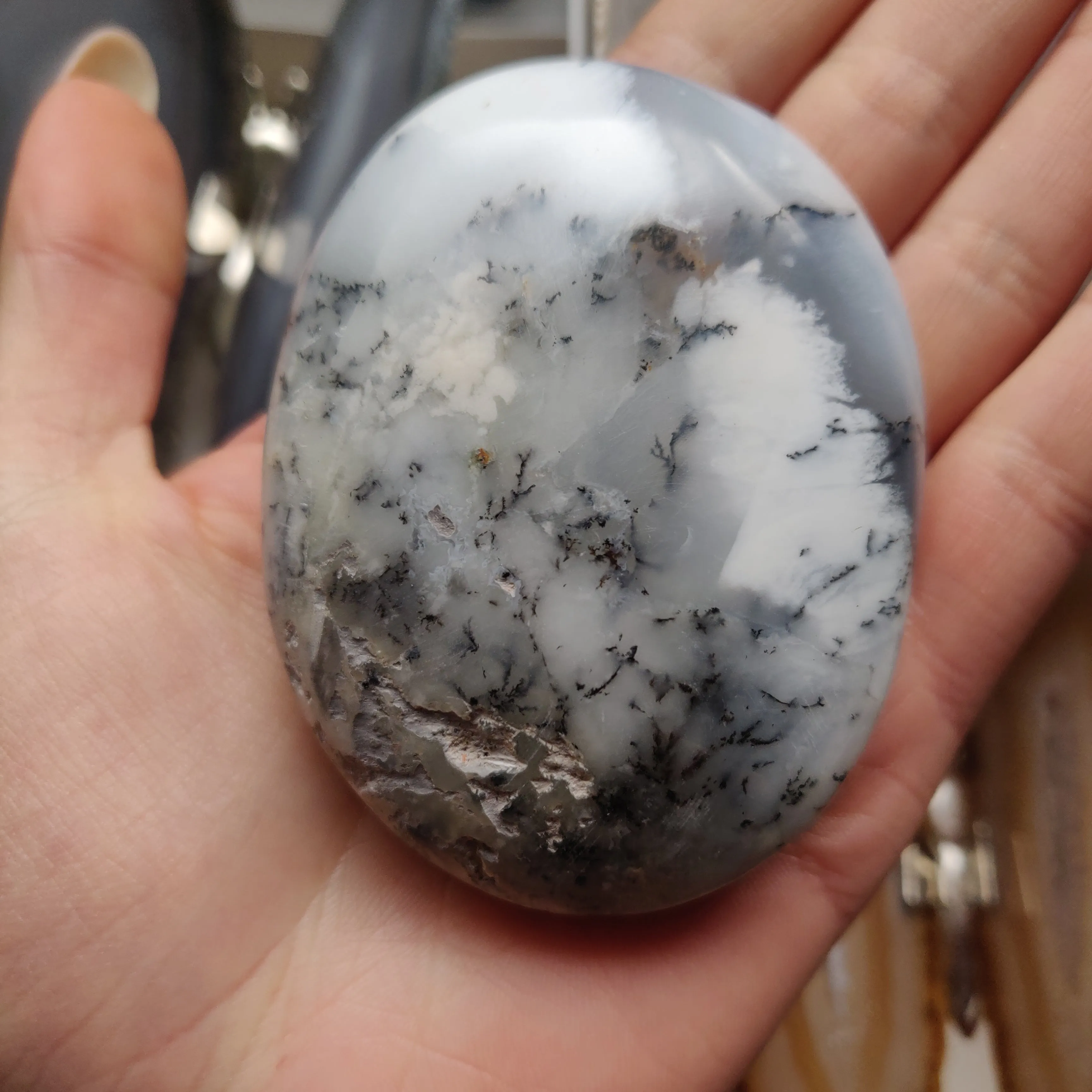 Dendritic Opal Palm Stone (#33)