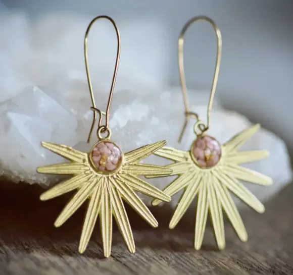 Earrings | Cameoko | Stardust - Pink Opal | Pre Order