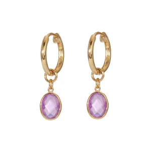 Earrings - Piccolo hoop in Amethyst
