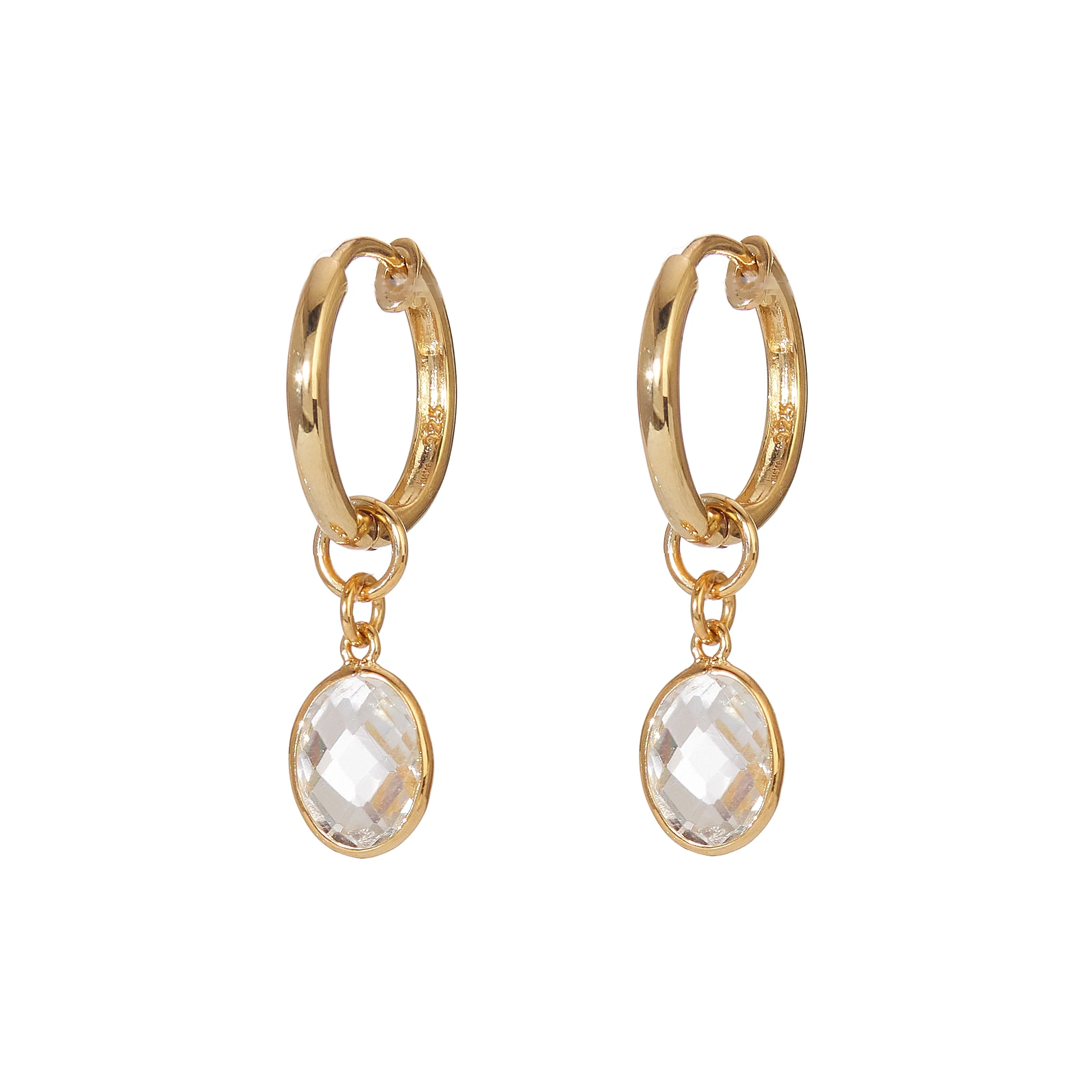 Earrings - Piccolo hoop in White Topaz
