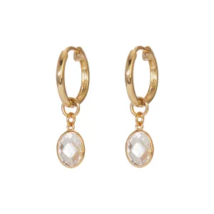 Earrings - Piccolo hoop in White Topaz