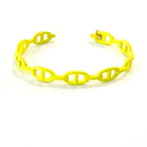 Enamel Link Cuff Canary