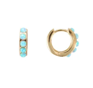 Fairley Blue Opal Crystal Huggies