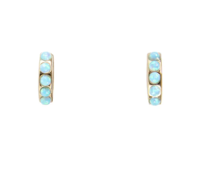 Fairley Blue Opal Crystal Huggies