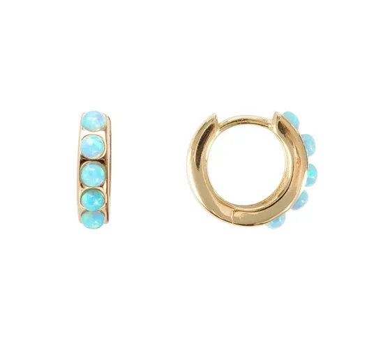 Fairley Blue Opal Crystal Huggies