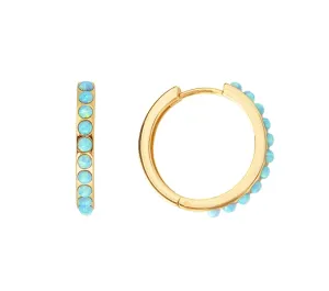 Fairley Blue Opal Crystal Maxi Hoops