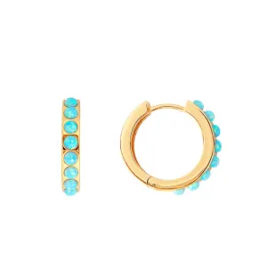 Fairley Blue Opal Crystal Midi Hoops