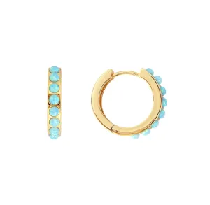 Fairley Blue Opal Crystal Midi Hoops