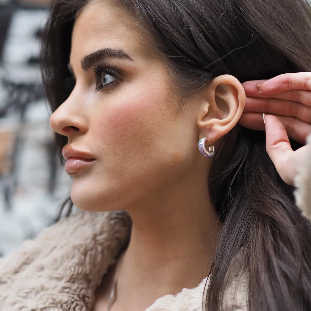 Flinder Lavinia Lavender Hoop Earrings