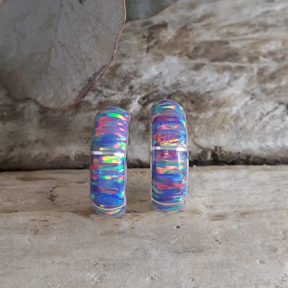 Flinder Lavinia Lavender Hoop Earrings