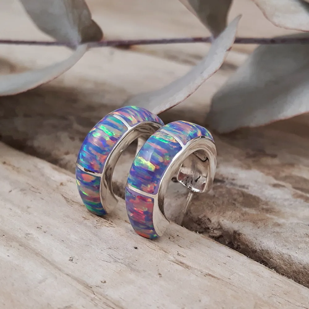 Flinder Lavinia Lavender Hoop Earrings