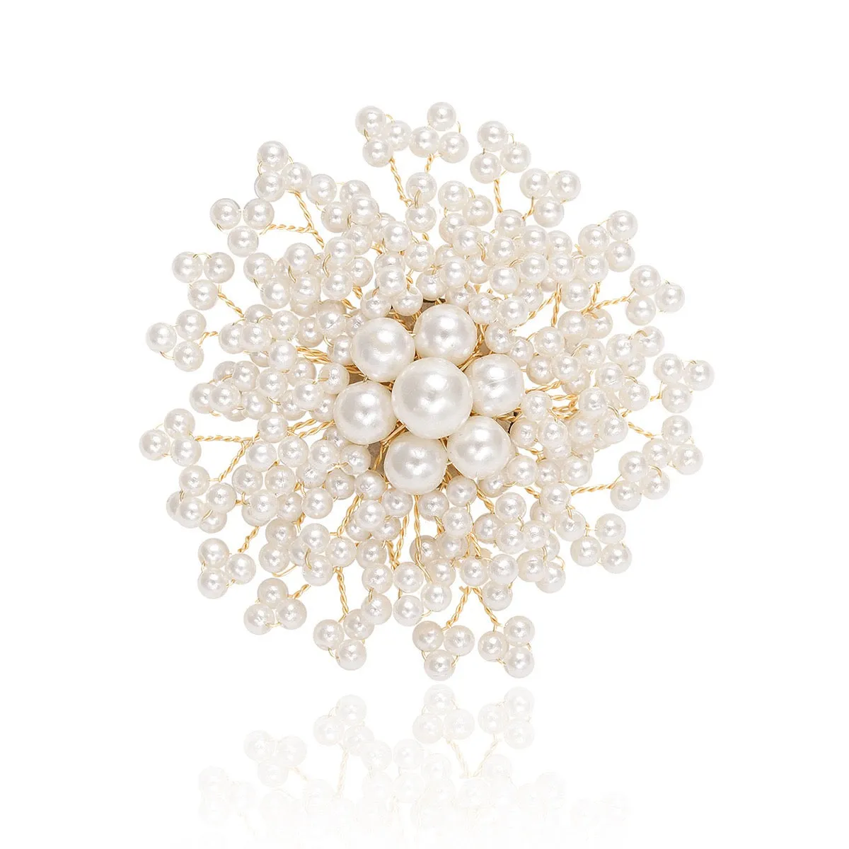 Freshwater Pearls Blossom Flower Brooch