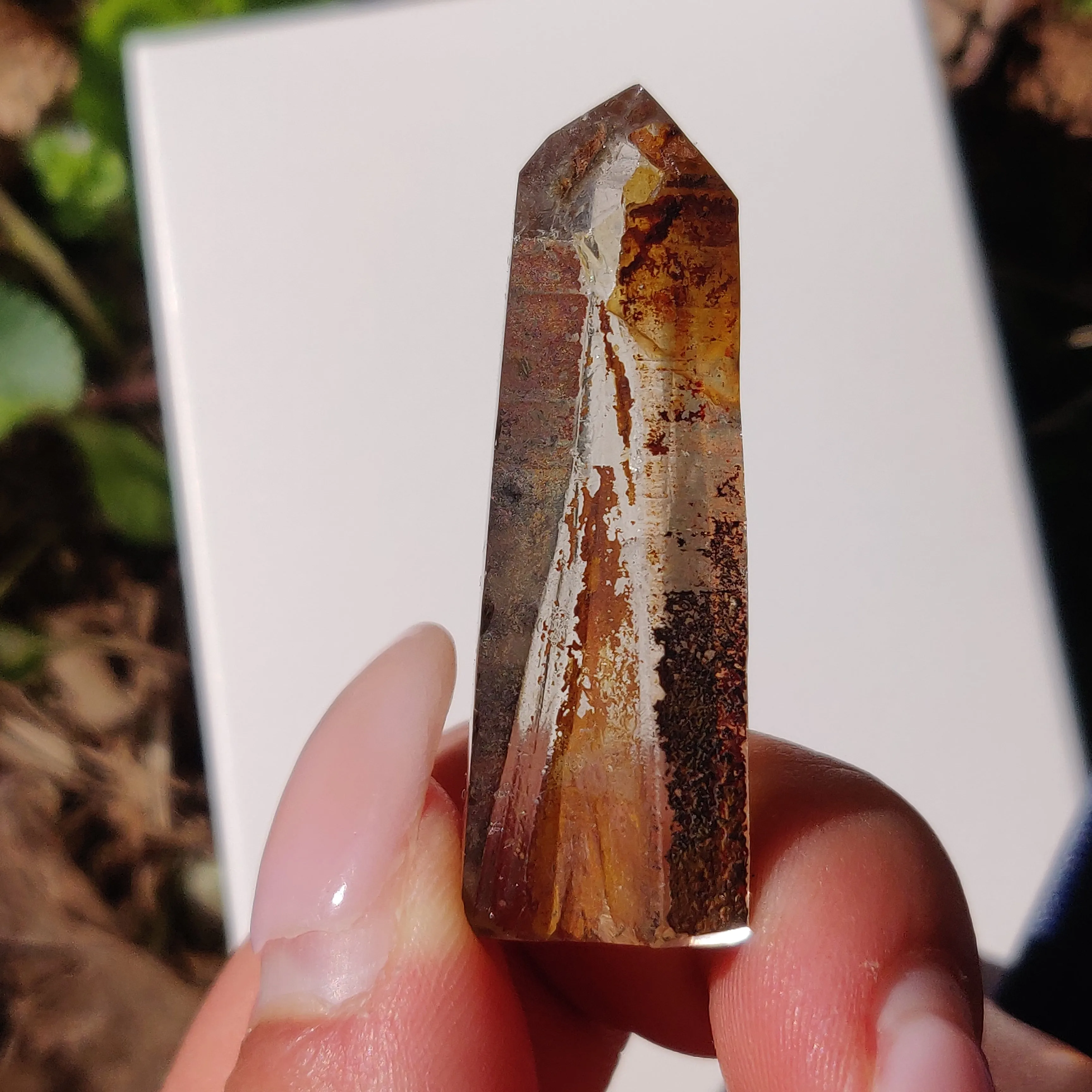 Garden Quartz Point, Lodolite Point (#13G)