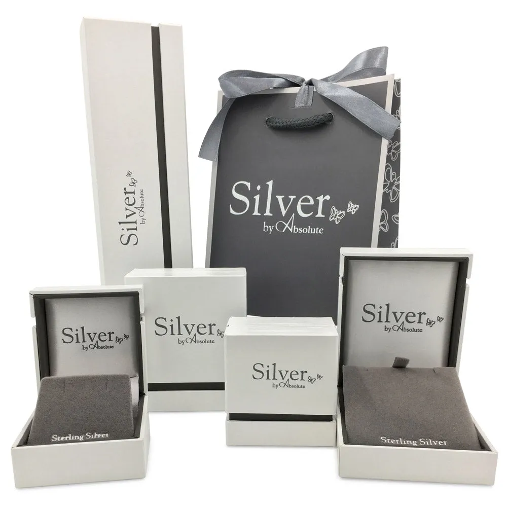 Gloria Multi Gem Sterling Silver Circle Stud Earrings