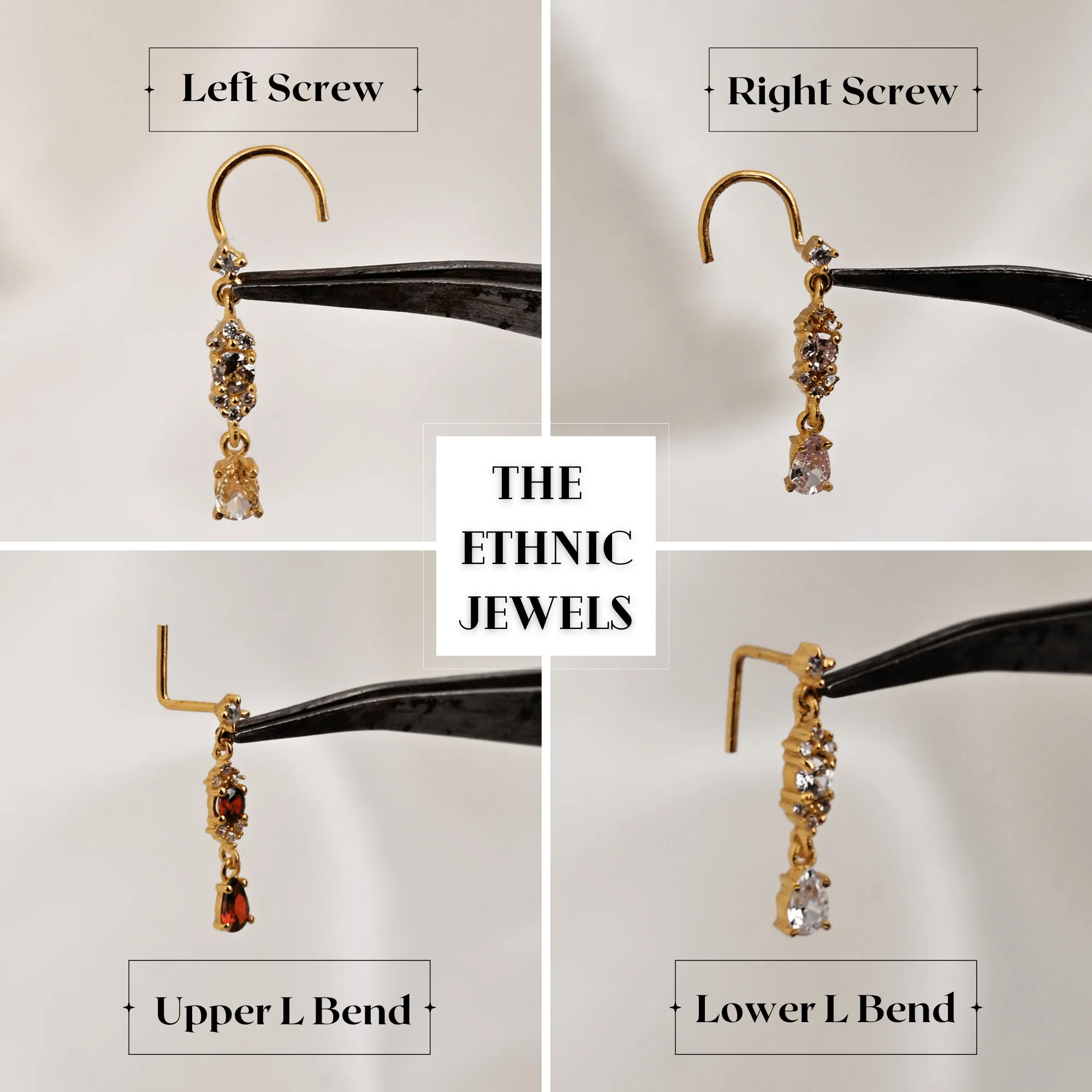 Gold Nose Piercing | Elegant Nose Ring Jewelry for Women