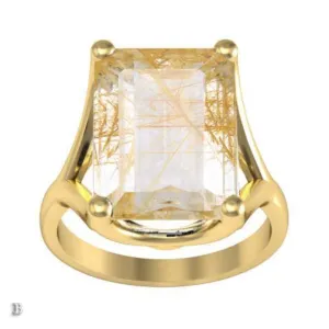 Golden Rutilated Quartz Ring