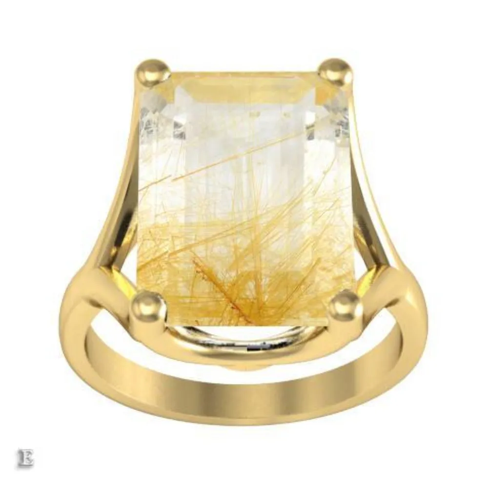 Golden Rutilated Quartz Ring