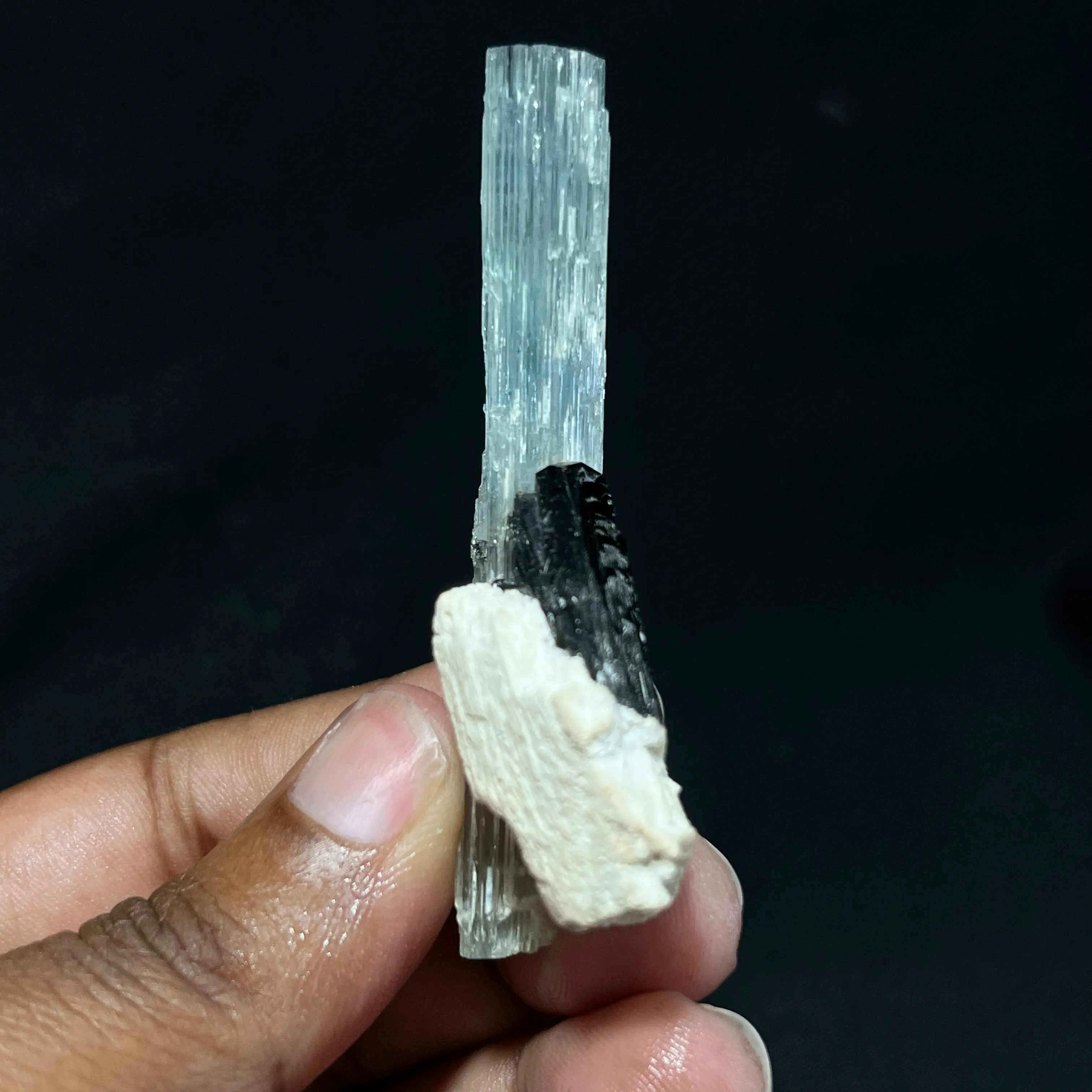 Gorgeous Blue Aquamarine Specimen with Tourmaline, Erongo Mountain, Erongo Region, Namibia, Erongo Aquamarine Crystal, Crystal Healing