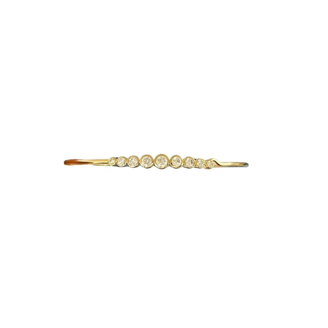 Graduated Diamond Cuff Bangle