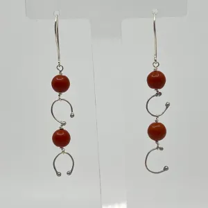 Hand Made sterling silver jasper earrings