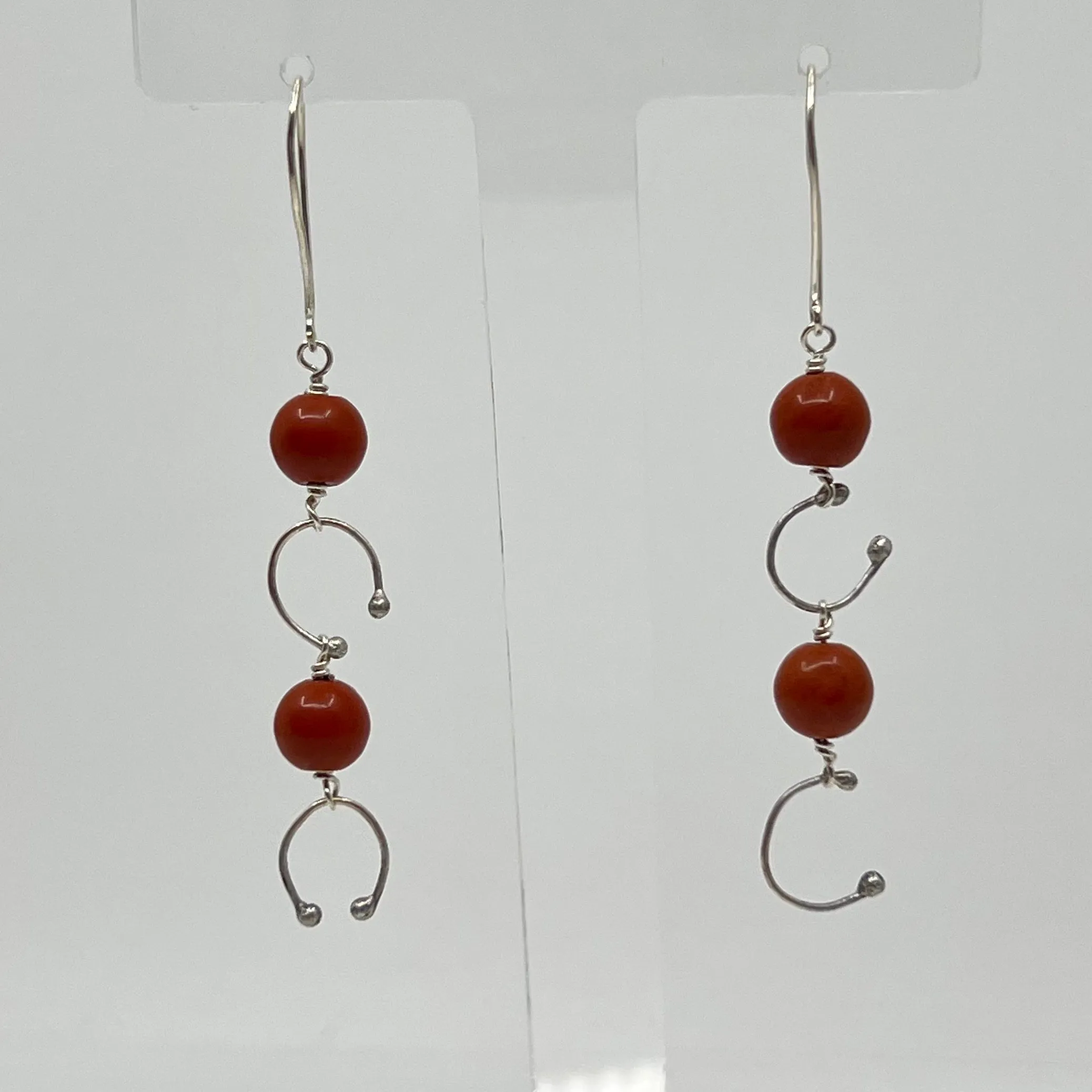 Hand Made sterling silver jasper earrings