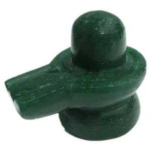 Handmade Showpieces Figurine Green Aventurine Stone Religious Idol Shivling 3 cm.