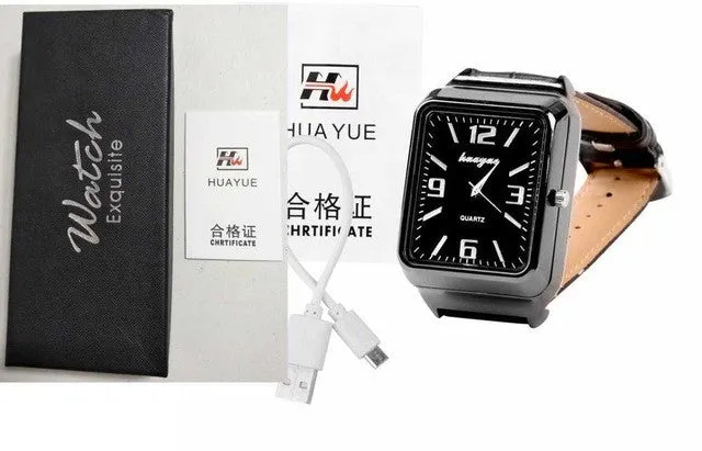 Hot sale Quartz Watch with Cigarette Lighter / USB Watch Lighter Red light Electronic Flameless Windproof Cigarette Lighter