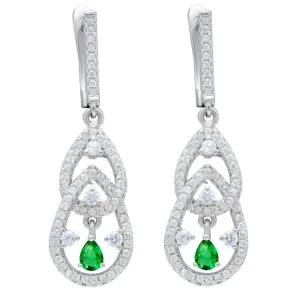 Interloop Drop CZ Earrings IJ15CSSER019