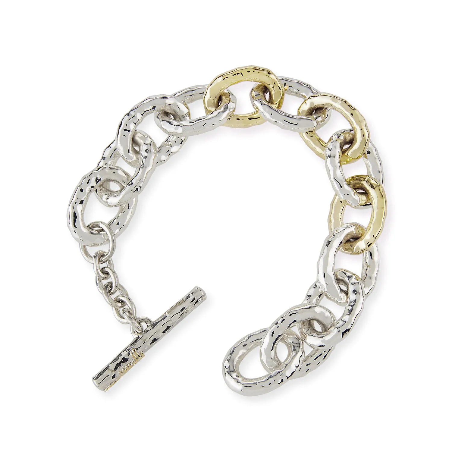 IPPOLITA Chimera Sterling Silver and 18K Yellow Gold Bastille Chain Link Bracelet