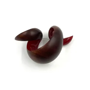 Joo Hyung Park - Walnut Wood Confluence Brooch