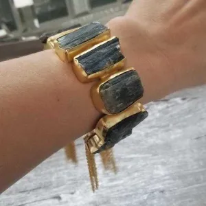 Labradorite Rough Handcrafted Cuff Bracelet