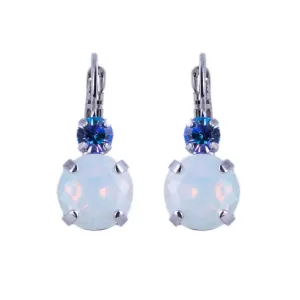 Large Double Stone Leverback Earrings in "Ice Queen" *Custom*