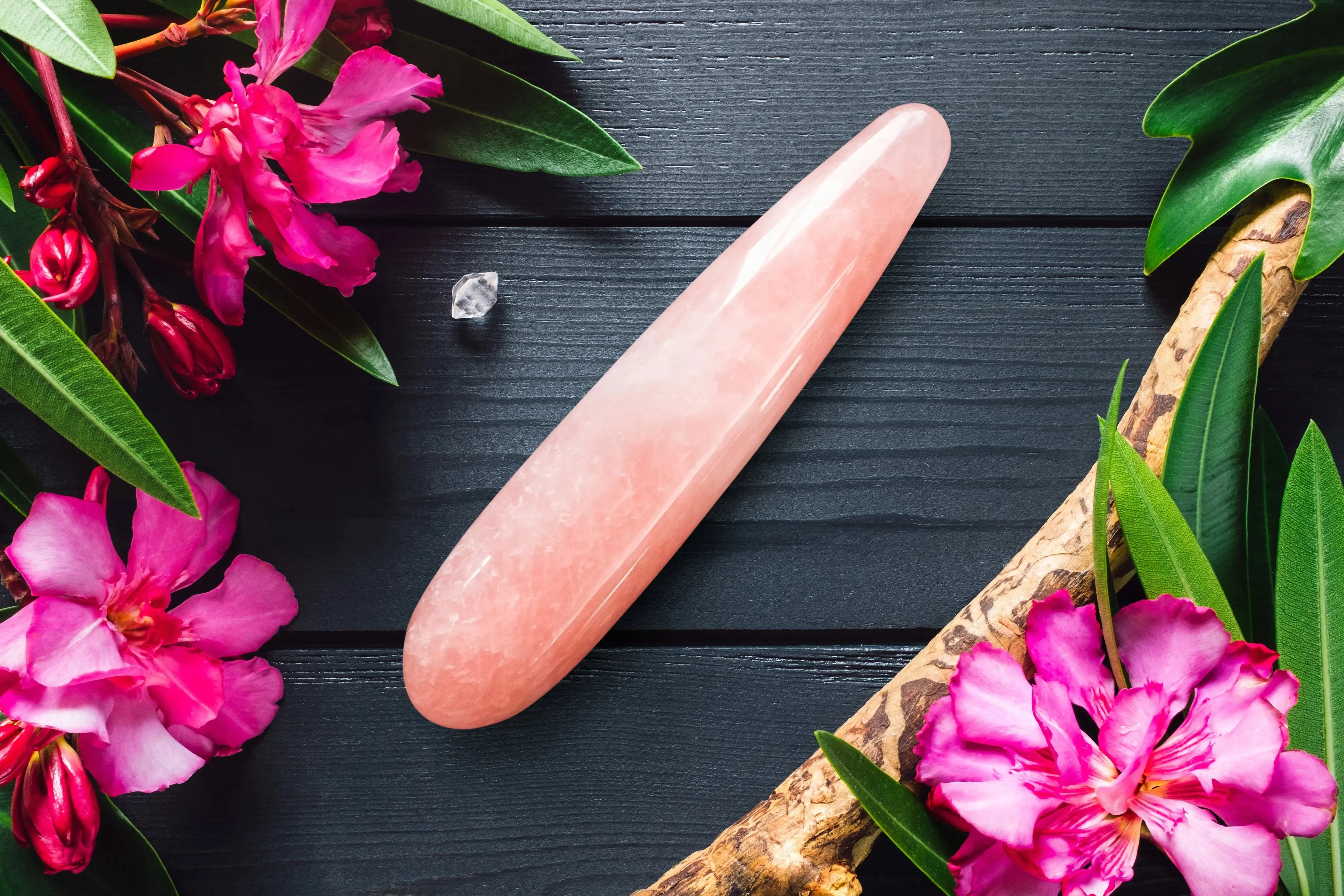 Large Rose Quartz Yoni Wand