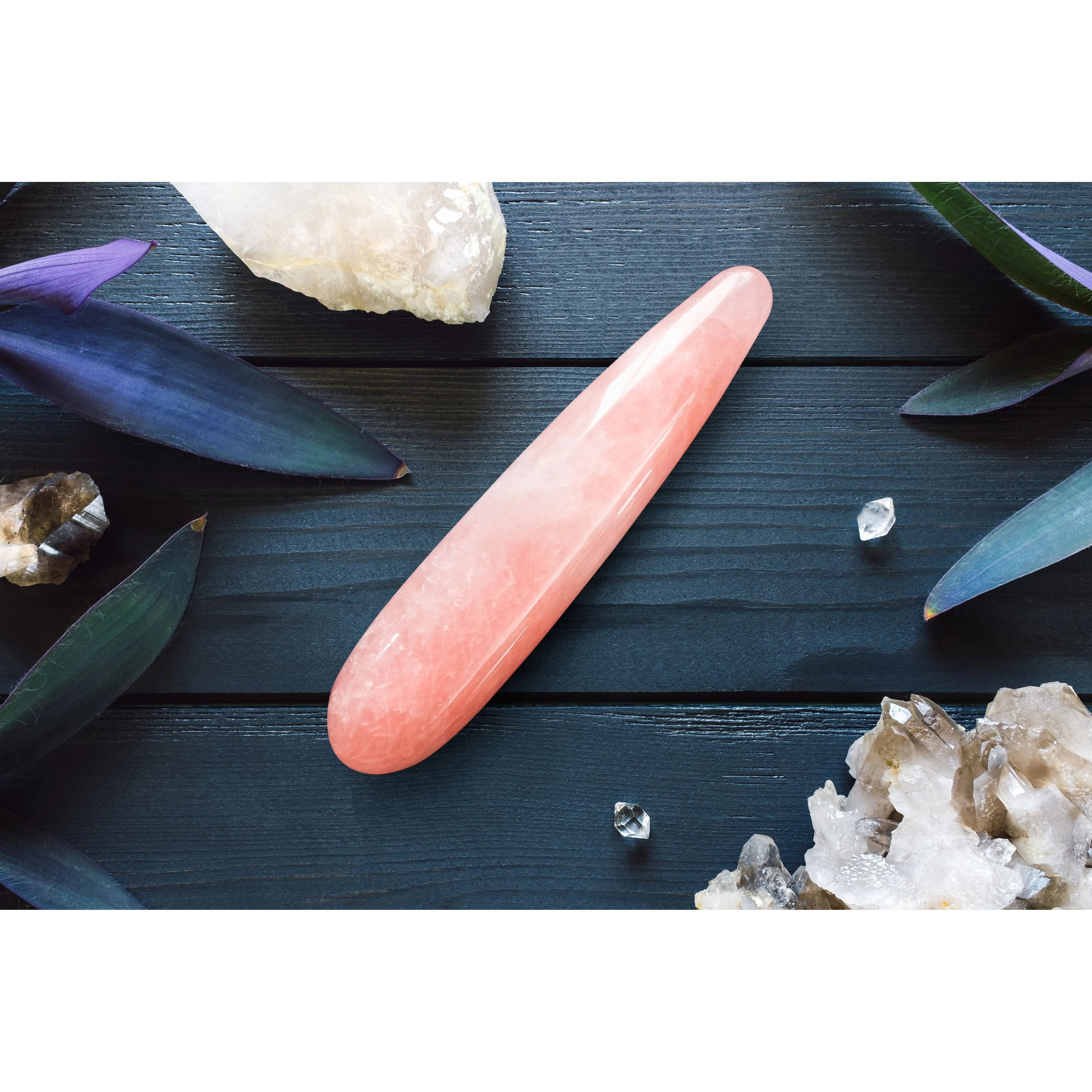Large Rose Quartz Yoni Wand