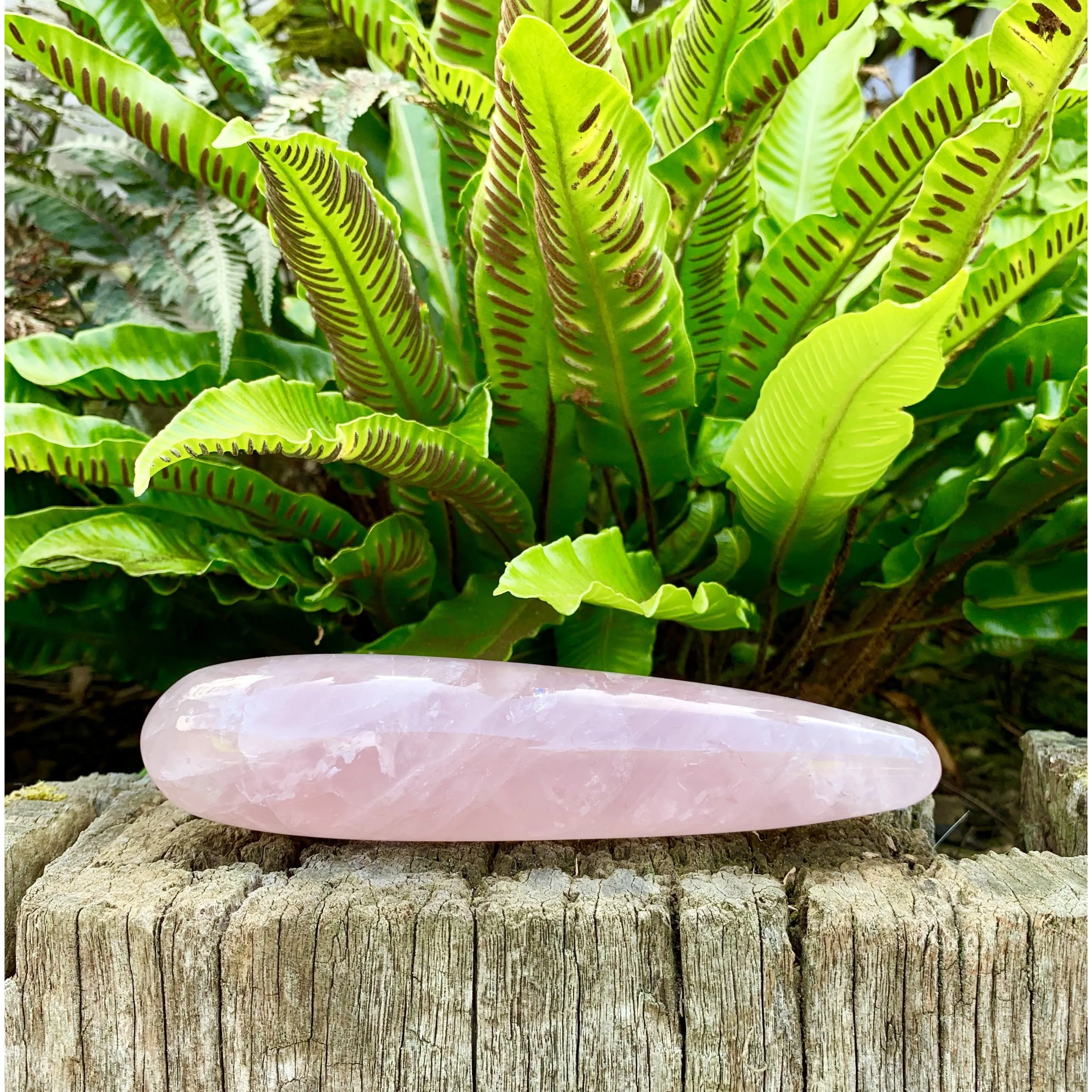 Large Rose Quartz Yoni Wand