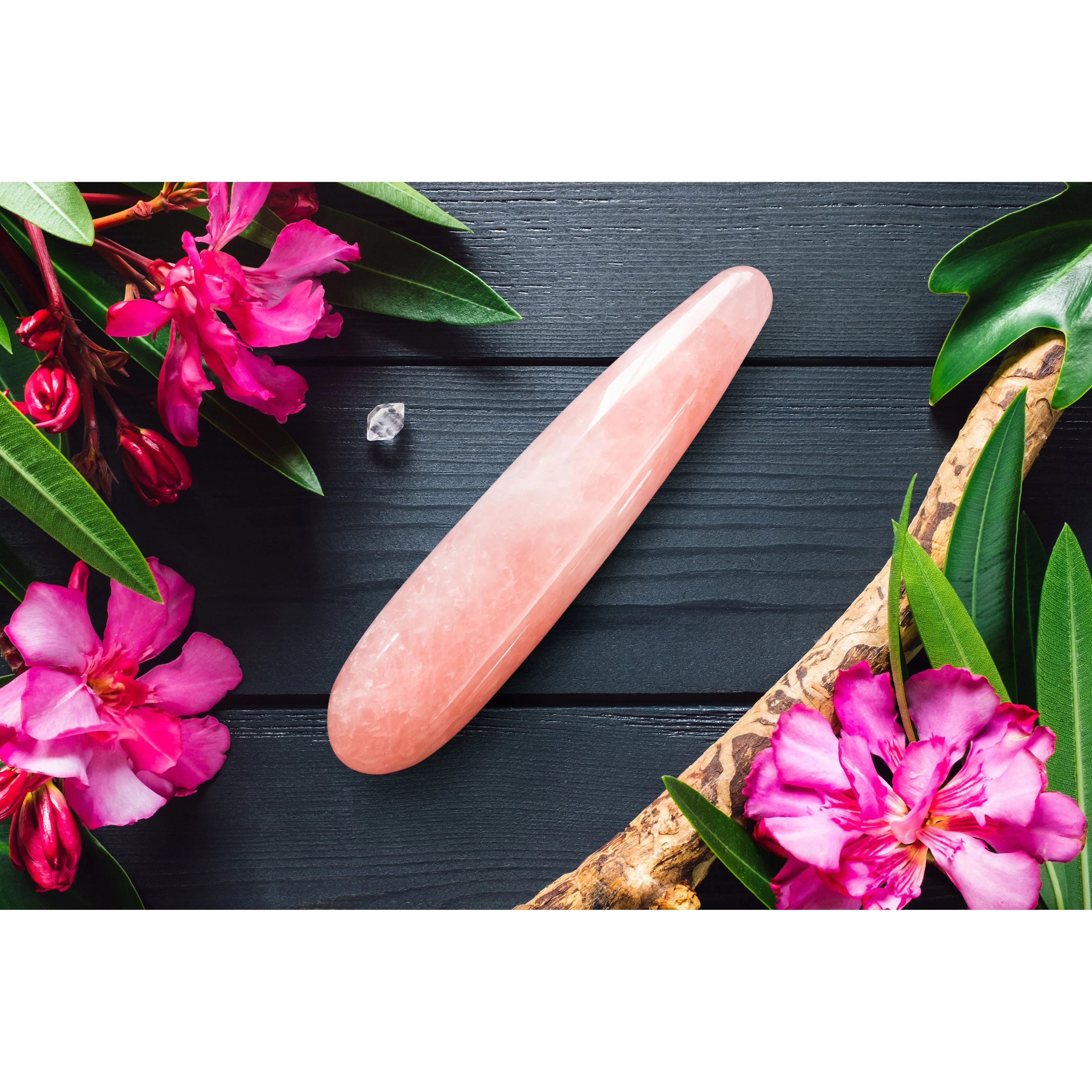 Large Rose Quartz Yoni Wand