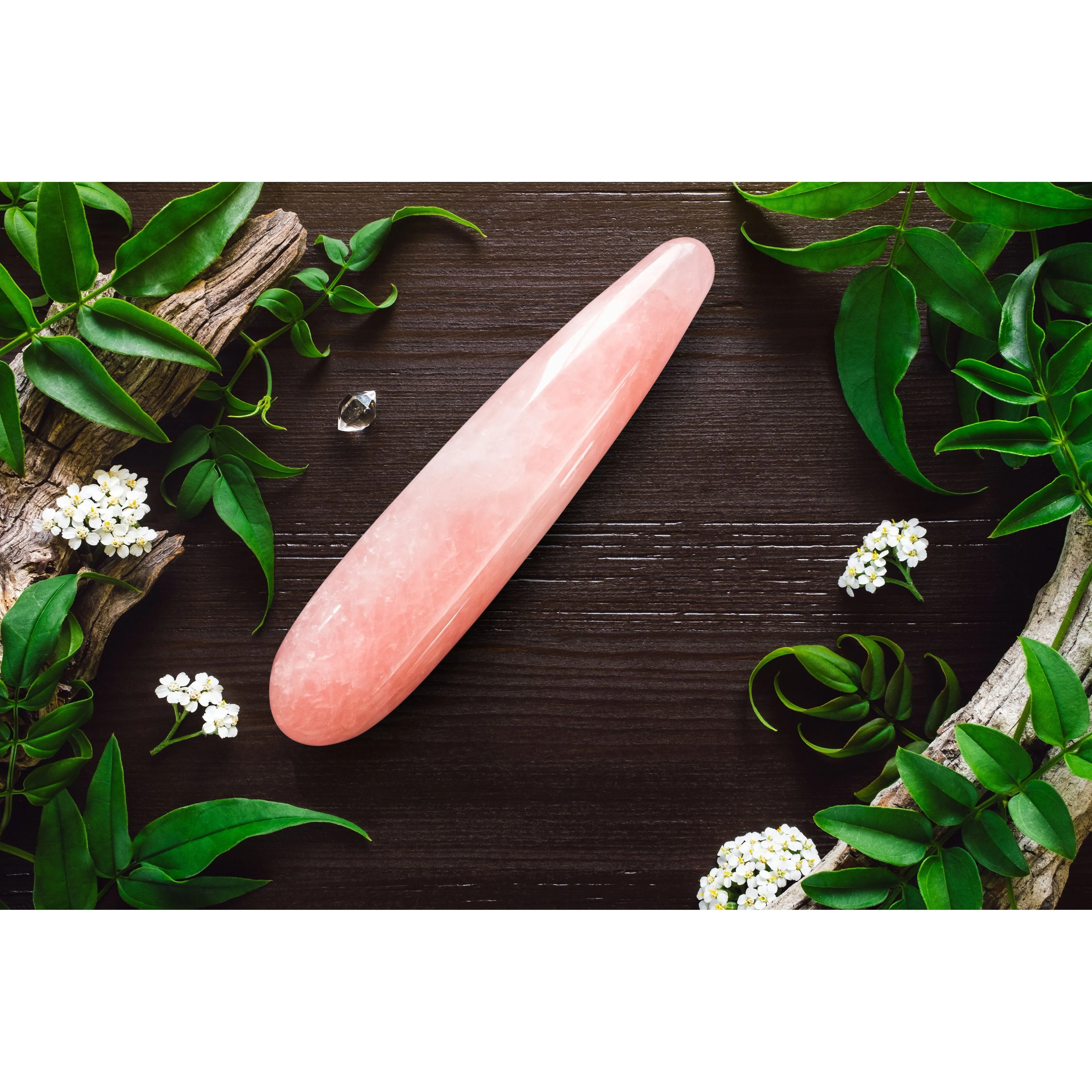 Large Rose Quartz Yoni Wand