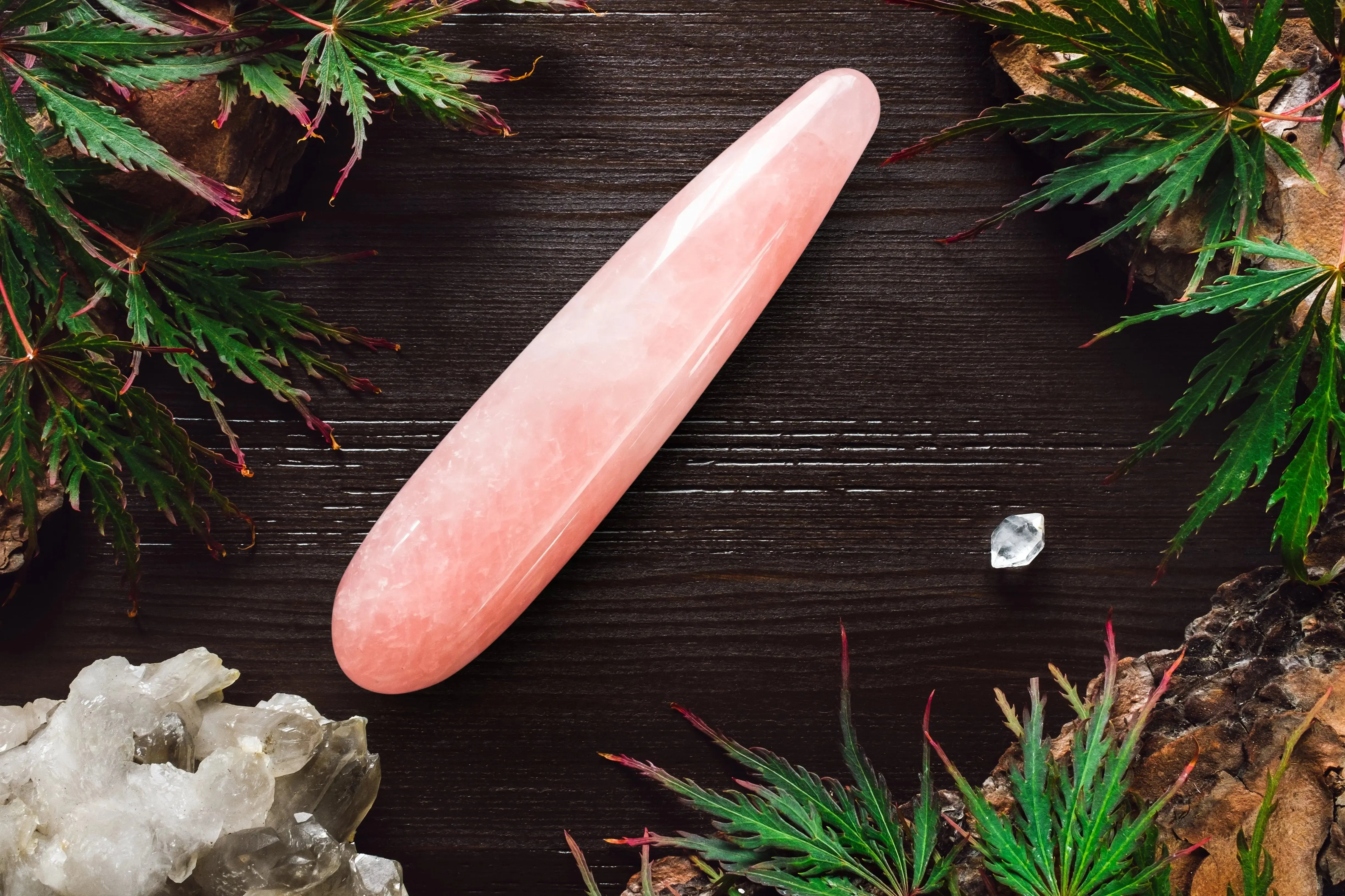 Large Rose Quartz Yoni Wand