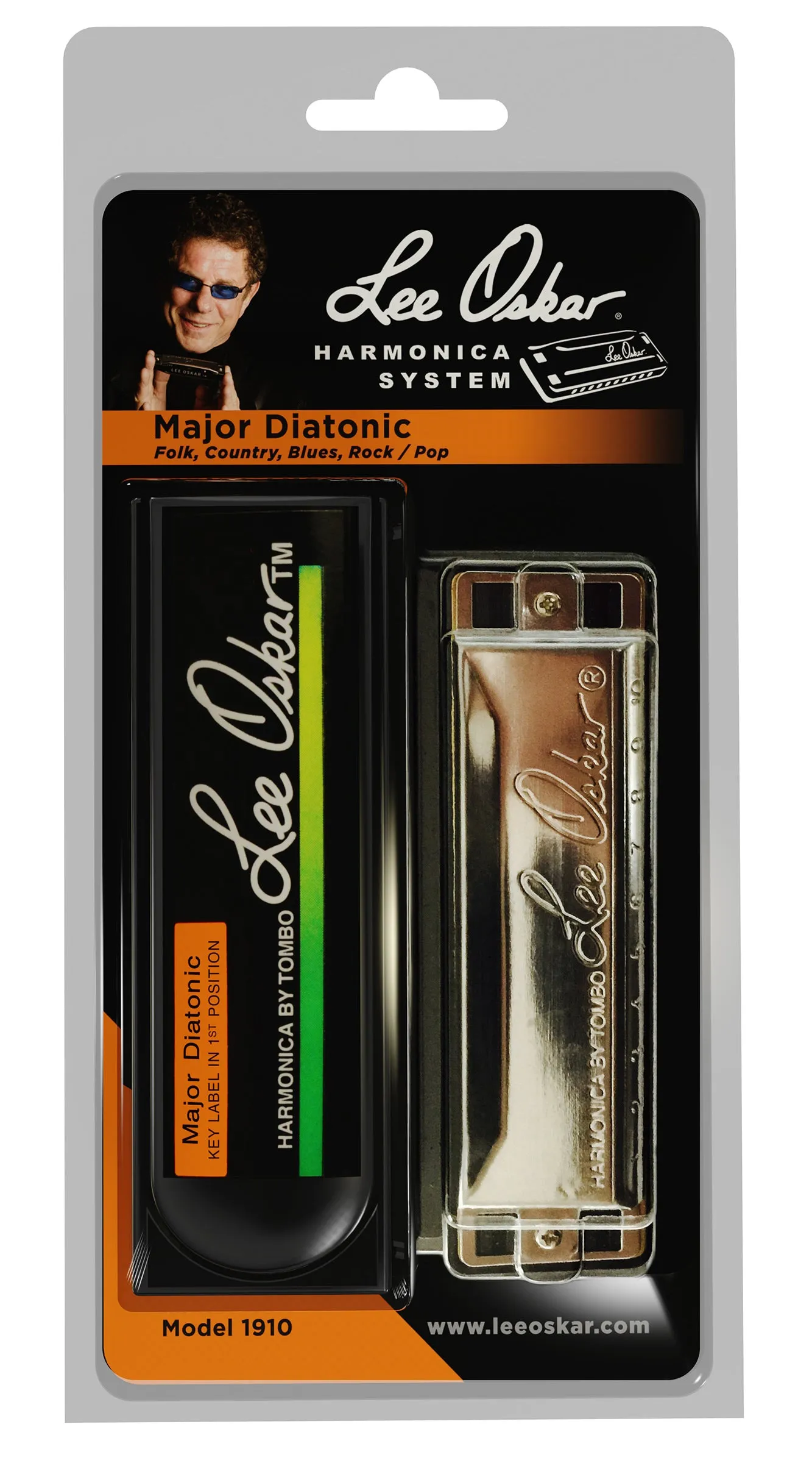 Lee Oskar 1910BP-A Major Diatonic Harmonica Blister Pack, Key Of A