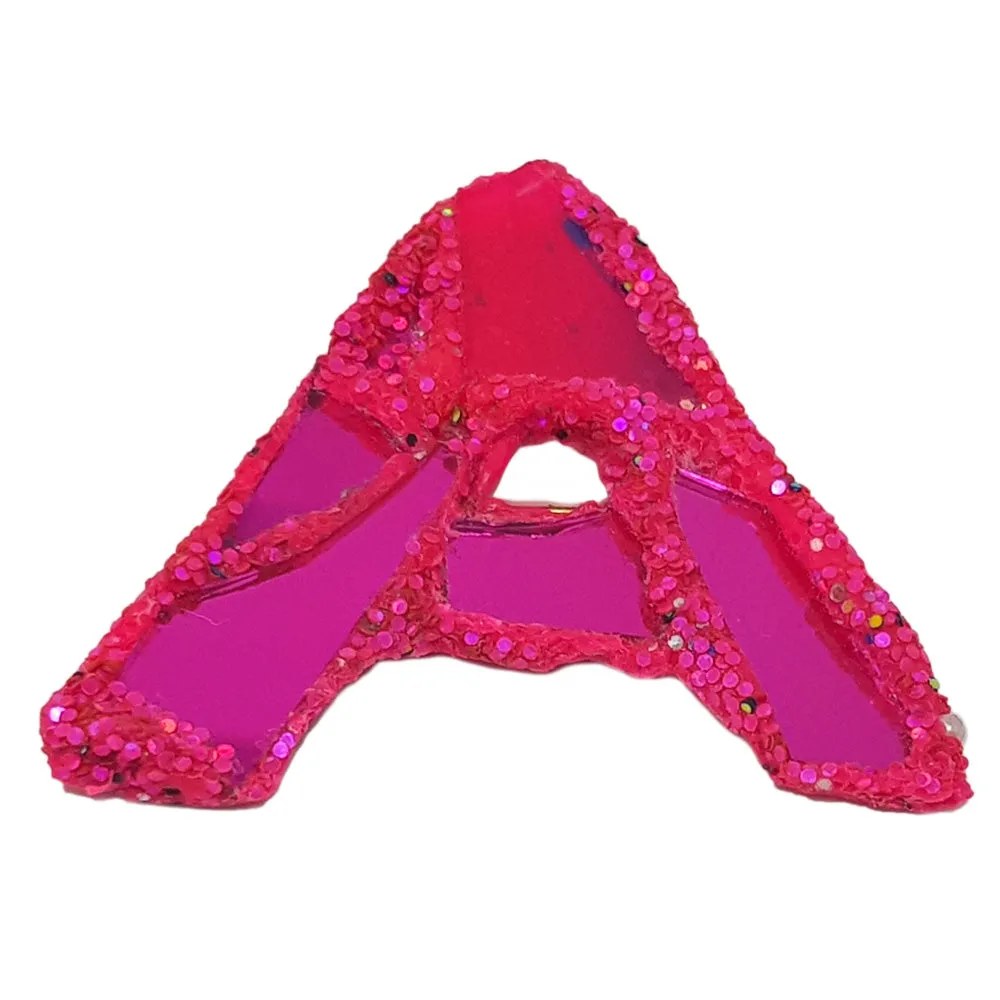 LETTER A - PINK BROOCH