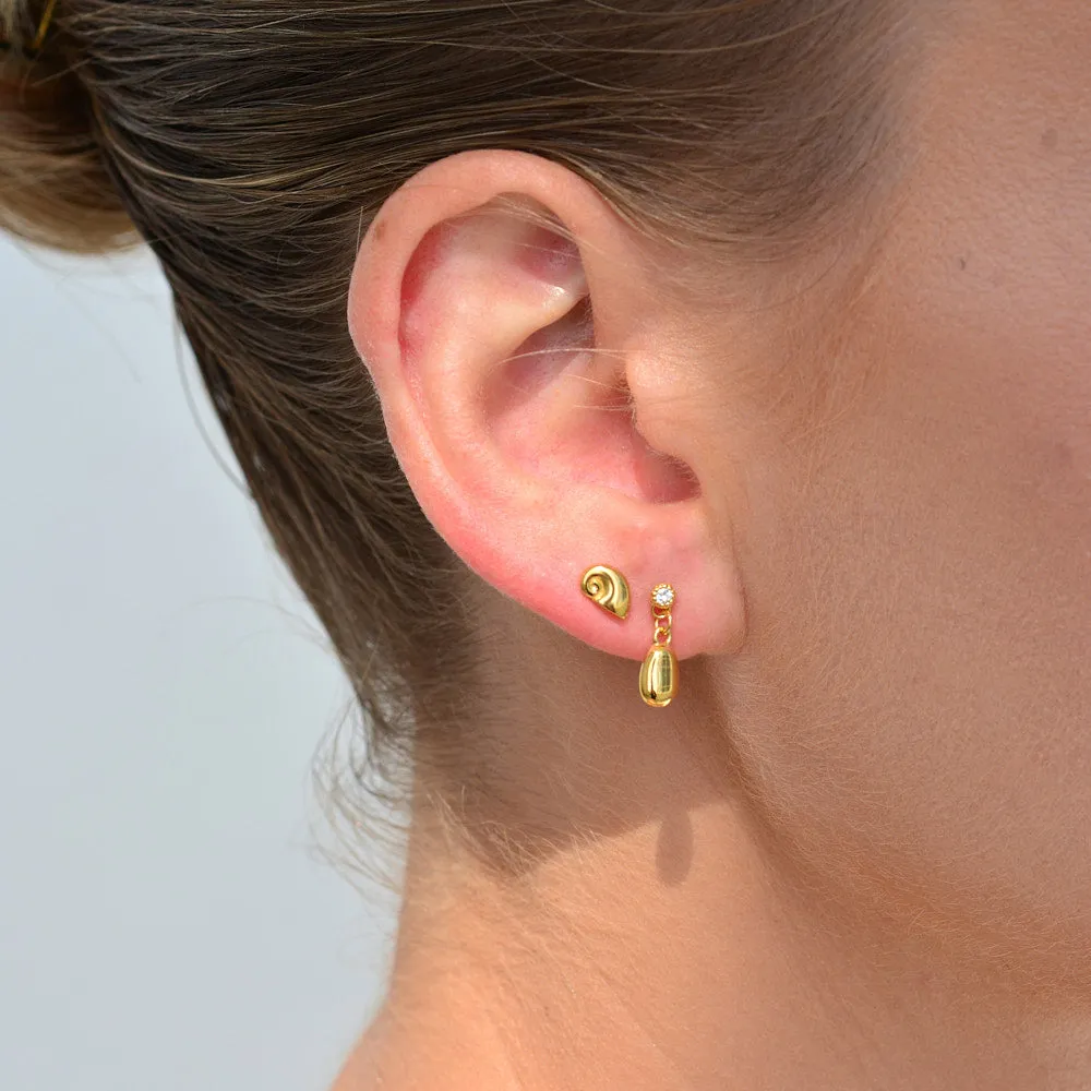 Linda Tahija Alga Earrings White Topaz, Gold or Silver