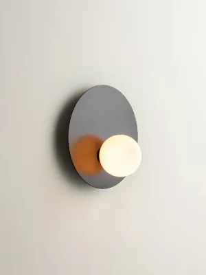 Luna - 1 light matt black wall light