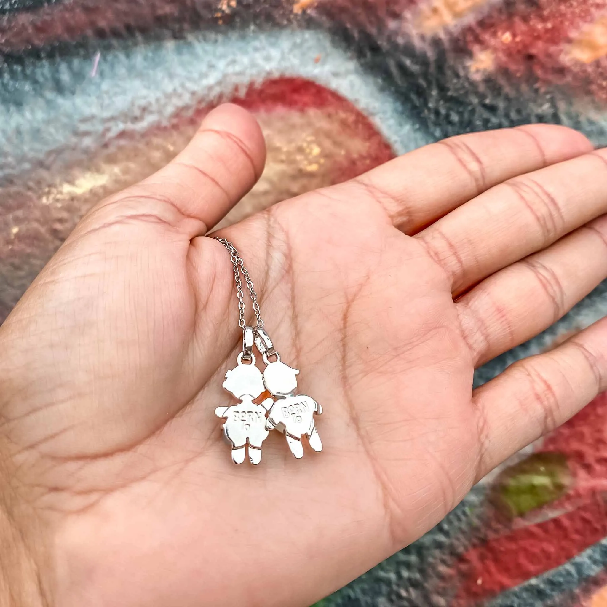 MARCH Birthstone Girl Necklace in Aquamarine