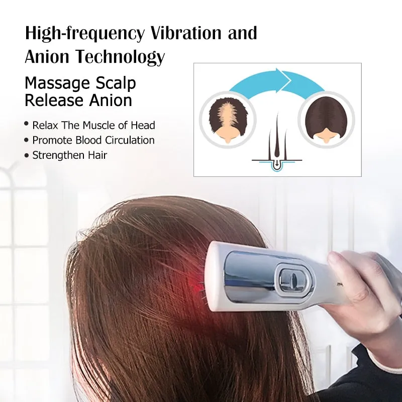 Massage Hair Growth Laser Comb Infrared Comb Nano Anti Hair Loss Brush Red Light Health Hair Care Scalp Tangle Comb Brush