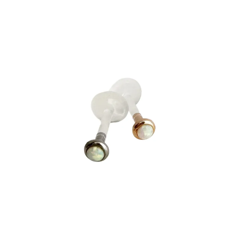 Mini Opal Acrylic Rose Gold Flat Back Earring