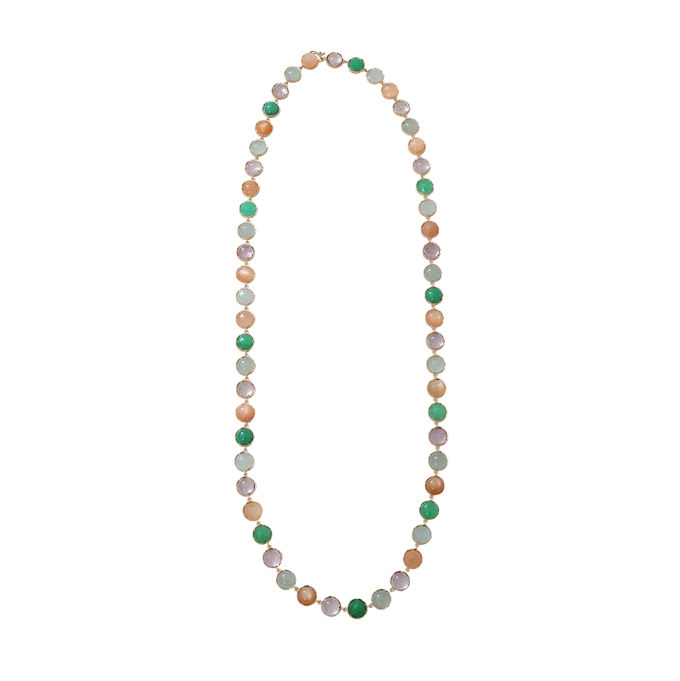 Mixed Stone Rosecut And Cabochon Necklace