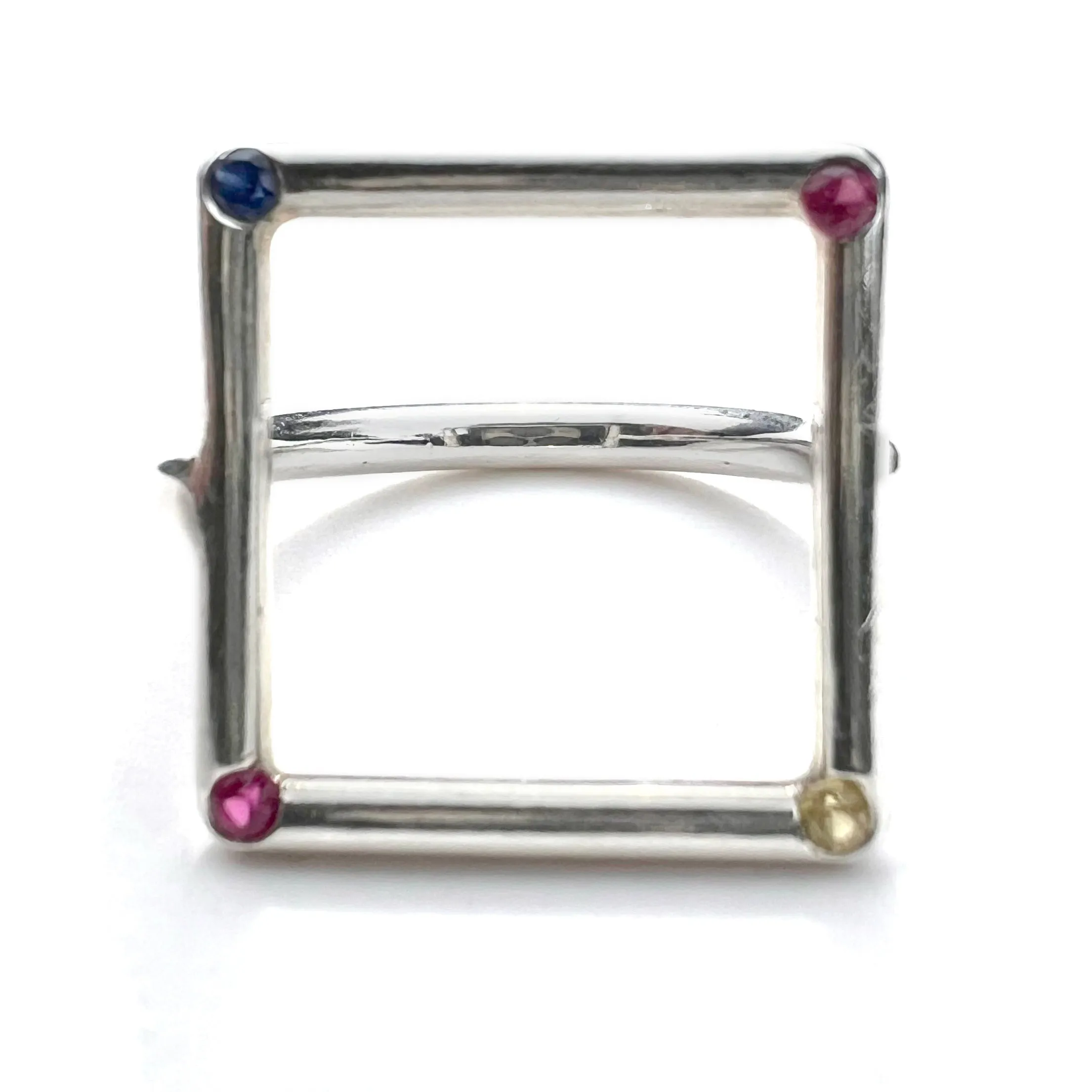 MPR x NU/NUDE Square Ring with Stones