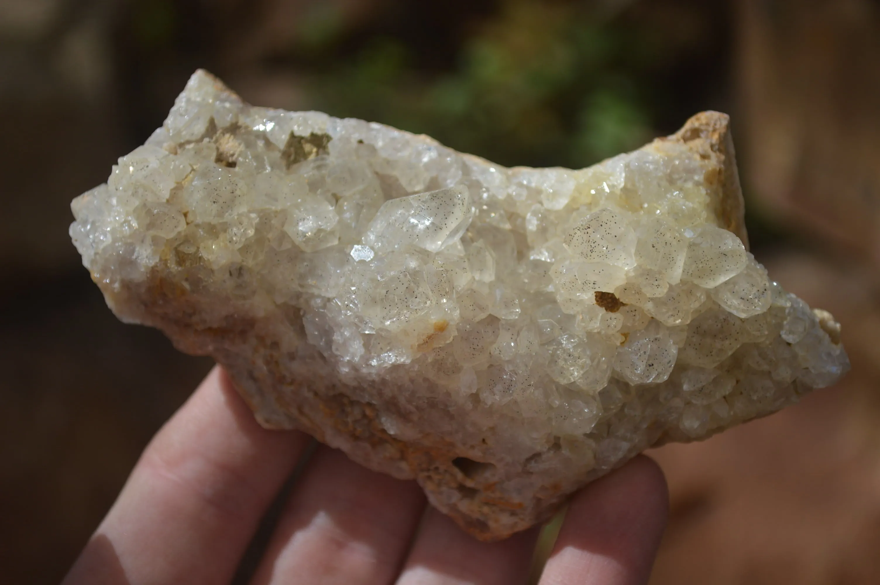 Natural Golden Limonite Quartz Clusters x 6 From Zambia
