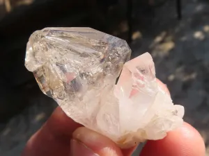 Natural Smokey Window Brandberg Quartz Crystals x 12 From Brandberg, Namibia