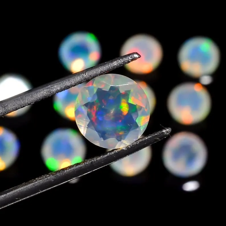 Natural Welo Opal Stud Earrings